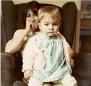  ?? ?? Above: Emma, aged one, on her mum’s knee, 1968. Below: Emma with parents Brenda and Tony, 2011