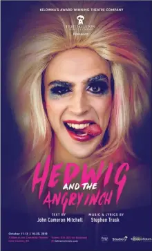  ?? Fred Skeleton Theatre Company ?? Facebook rejected this poster advertisin­g the Fred Skeleton Theatre Company’s upcoming production of the musical Hedwig and the Angry Inch.