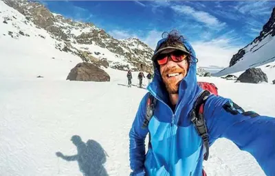  ?? (Ansa/instagram) ?? Vittima Matteo Bernasconi aveva 38 anni e viveva a Como. Era un affermato alpinista. Lascia moglie e un figlio