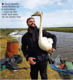  ??  ?? Dave recalls Kane Brides as a schoolboy – now on the staff and seen on an Arctic trip