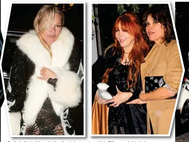  ?? ?? Switch: Kate Moss in the fur-trim coat and Ms Tilbury, right, in her cape