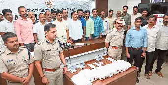 Police arrest five in three cases; 12.8 kg cannabis, three pistols ...