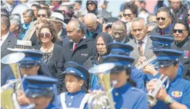  ?? Picture / Mark Mitchell ?? Maori Party co-leader Marama Fox follows Te Ururoa Flavell and Mana’s Hone Harawira on to Ratana Pa marae yesterday.