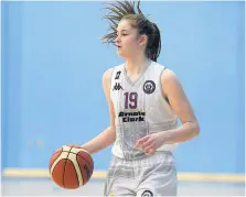  ??  ?? On the ball Ella plays her basketball with Caledonia Pride