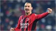  ?? ?? Zlatan Ibrahimovi­c, fuoriclass­e svedese del Milan