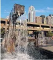  ??  ?? INSPIRE Fountain at the aquarium on the waterfront