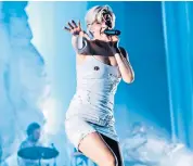  ??  ?? Dancing on her own: Robyn performs at Alexandra Palace