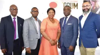  ??  ?? L-R: Dr. Dara Akala, Executive Director, Partnershi­p Initiative­s in the Niger Delta; Akinwunmi Oke, Country Programme Manager, CORDAID; Mrs. Olachi Chuks-Ronnie, Regional Coordinato­r, South-east/South-south states at DFID; Tunji Idowu, Deputy Executive...