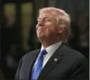  ?? WIN MCNAMEE — POOL VIA AP ?? President Donald Trump smiles during State of the Union address in the House chamber of the U.S. Capitol to a joint session of Congress Tuesday in Washington.