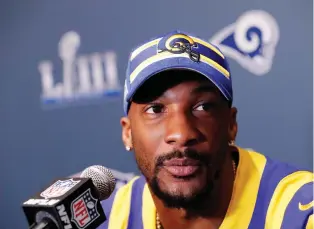  ?? JOHN BAZEMORE/THE ASSOCIATED PRESS ?? The Rams bolstered their defence by trading for Aqib Talib, an 11-year veteran who is one the best corners in the NFL. He was a Super Bowl winner with the Broncos in 2016.