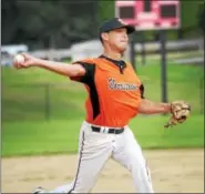  ?? GENE WALSH — DIGITAL FIRST MEDIA ?? Norristown pitcher Paul Spiewak on the mound against Trooper.