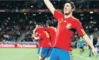  ?? MD ?? El billete a los cuartos de final lo rubricó David Villa con su gol en Ciudad del Cabo frente a Portugal