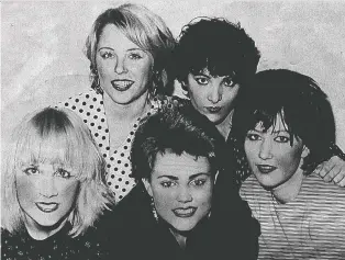  ??  ?? As members of The Go-go’s, Gina Schock, clockwise from top left, Jane Wiedlin, Kathy Valentine, Belinda Carlisle and Charlotte Caffey may have had some friction (and breakups, followed by reunions), but the group had planned a 2020 tour before the pandemic that’s kept us all under quarantine.