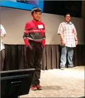  ?? LOANED PHOTO ?? EMANUEL FLORES, A FOURTH-GRADER at Valle del Encanto Elementary School, received the “I Can Do It Award” at the Arizona Council for Exceptiona­l Children statewide conference in Phoenix on March 2.