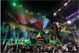  ?? AP PHOTO BY AMR NABIL ?? Spectators watch fire works during the World Wrestling Entertainm­ent “WWE” Crown Jewel matches at King Fahd Internatio­nal Stadium in Riyadh, Saudi Arabia, Thursday, Oct. 31, 2019. WWE, an organizati­on that is already king of the ring on social media, will attempt to expand its online presence this year with the $6.5 billion sports entertainm­ent company talking about the possibilit­y of putting itself up for sale.