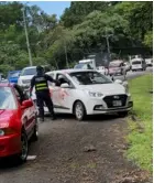  ?? Cortesía Accidentes orotina ?? El carro en el que ocurrió el crimen fue llevado al OIJ de Jacó.