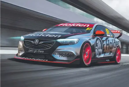  ??  ?? Concept images of the 2018 next-generation Holden Commodore Supercar.