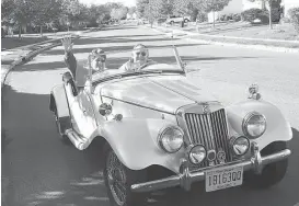  ??  ?? The style of the T series MG captivated Barry Ruck in his youth. He located a Pearl White 1954 MG TF for sale that was only an hour or so distant from his home in Columbus, New Jersey. He, and his wife Yvette, made the trip to view the roadster. “It...