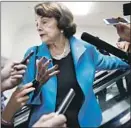  ?? Jacquelyn Martin Associated Press ?? IN 1994, Feinstein ran ads perceived by some as anti-immigrant, but she did come out against Propositio­n 187.