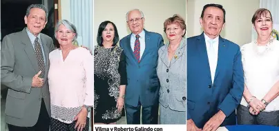  ??  ?? Plutarco y Diane Castellano­s. Vilma y Roberto Galindo con Merlí Calderón. David Hernández y Reina Valenzuela.