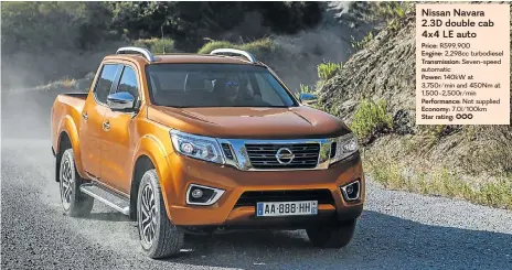  ??  ?? Above: The new Navara still has plenty of presence and the styling is good. Left: The rear suspension setup offers a great level of ride comfort. The interior, right, could have received a bit more design attention.