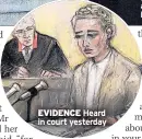  ??  ?? EVIDENCE Heard in court yesterday