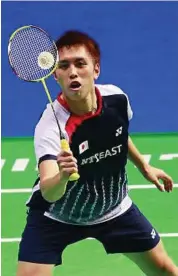 ?? — AP ?? Seeking redemption: Second seed Kenichi Tago of Japan aims to score a convincing win over Chong Wei Feng in the first round.
