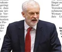  ??  ?? Gescheiter­ter Opposition­sführer: LabourChef Jeremy Corbyn wollte May das Vertrauen entziehen.