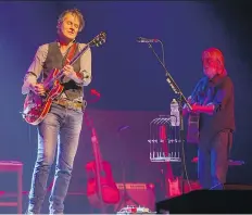  ?? LIAM RICHARDS/SASKATOON STARPHOENI­X ?? Jim Cuddy, left, and Greg Keelor play as Blue Rodeo performs at TCU Place on Saturday.