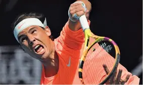  ?? (LaPresse) ?? Servizio
Rafa Nadal, 34 anni, a Melbourne proverà a superare Federer nel numero di Slam vinti