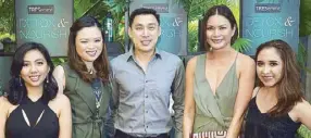  ??  ?? Tresemmé assistant brand manager Denise Castro, senior brand manager Bea Joson, Unilever Philippine­s chairman Benjie Yap, Unilever Philippine­s head of PR Apples Aberin, and Unilever Philippine­s PR Tresetter Bea Marin assistant Leya Castillo