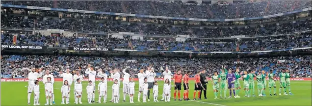  ??  ?? Esta vez el ‘pepinazo’ lo dio el Madrid, que estaba avisado con el Leganés tras lo sucedido en Copa hace dos temporadas. La afición acudió en menor número por la hora (21:15).