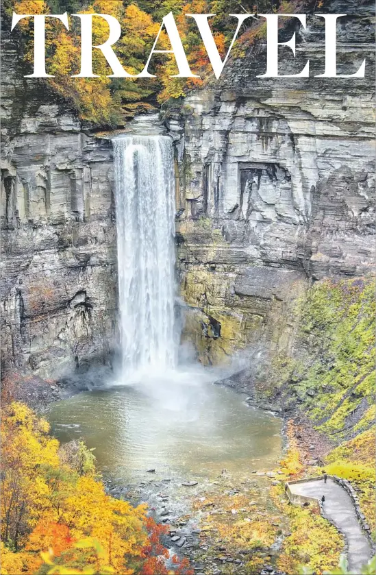  ?? Photograph of Taughannoc­k Falls near Cayuga Lake in New York by New Saetiew Getty Images ??