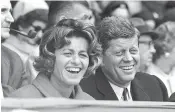  ?? AP FILE PHOTO ?? President John F. Kennedy and his sister, Jean Kennedy Smith, watch a baseball game at Griffith Stadium in Washington on April 10, 1961. Smith, the youngest sister and last surviving sibling of Kennedy, died at 92, her daughter Kym confirmed to the New York Times.