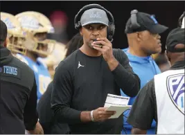  ?? ASHLEY LANDIS — THE ASSOCIATED PRESS ?? Former UCLA defensive coordinato­r D'Anton Lynn is a potential Bruins head coach candidate.