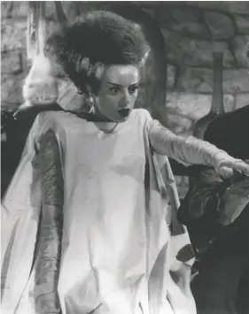  ?? UNIVERSAL PICTURES ?? Science goes too far in many a movie, including Bride of Frankenste­in, starring Elsa Lanchester.