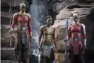  ?? Matt Kennedy/AP ?? The Dahomey Amazons are said to be the inspiratio­n for the all-female Dora Milaje regiment in the movie Black Panther. Photograph: