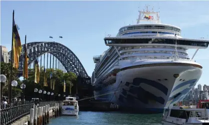  ??  ?? The Ruby Princess was allowed to dock in Sydney and passengers disembarke­d with the same instructio­ns given to all those returning from overseas: self-isolate for 14 days. Photograph: Dean Lewins/AAP/Reuters