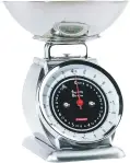  ??  ?? typhoon Bella stainless steel mechanical kitchen weighing scales, £29.99, lakeland