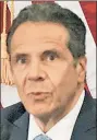  ??  ?? Gov. Cuomo