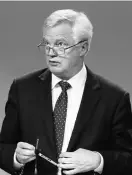  ?? PHOTO: REUTERS ?? British Brexit Secretary David Davis. He saw ‘progress’ after talks and said the meetings in Brussels this week provided ‘a lot to be positive about’