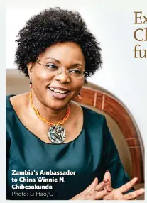  ?? Photo: Li Hao/GT ?? Zambia’s Ambassador to China Winnie N. Chibesakun­da