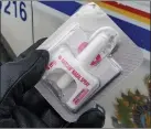  ??  ?? RCMP
All Mounties carry a nalaxone kit to help people who may have overdosed.