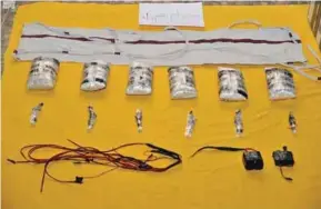  ?? Agency/ Handout via Reuters - Saudi Press ?? CONSPIRACY: Undated image of explosives seized by Saudi security forces, Saudi Arabia.