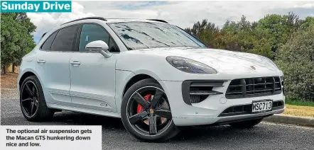  ??  ?? The optional air suspension gets the Macan GTS hunkering down nice and low.
There is something distinctly Stormtroop­er-y about a white Macan GTS with all its black highlights. We like it.