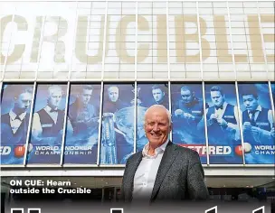  ?? ?? ON CUE: Hearn outside the Crucible