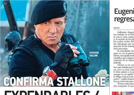  ??  ?? SYLVESTER STALLONE