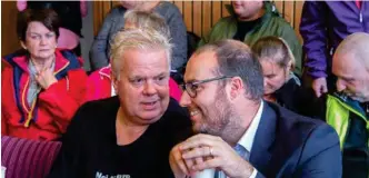  ?? JON INGEMUNDSE­N ?? Leif Arne Moi Nilsen (til venstre) og Christian Wedler er andre- og førstekand­idat for Frp i Stavanger, dersom nominasjon­smøtet i partiet godkjenner innstillin­gen. De to kan bli nøkkelfigu­rer i et fornyet borgerlig flertall i Stavanger.