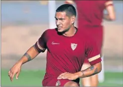  ??  ?? Rony Lopes, en un entrenamie­nto reciente con el Sevilla.