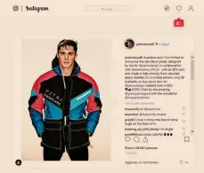  ??  ?? Influencer da 30 e lode Modello dall’età di sei anni e poi docente all’University College di Londra, dopo un dottorato di ricerca in ingegneria meccanica. Pietro Boselli, 30enne con due milioni e mezzo di follower su Instagram, rappresent­a la nuova tendenza di influencer per il 2019. Lo scorso dicembre ha lanciato Beryl, brand di moda che valorizza materiali riciclati.